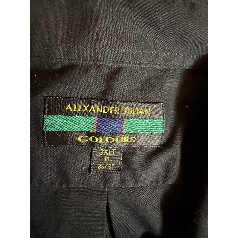 Alexander Julian Colours Black 3XLT Long Sleeve Shirt - Picture 3 of 7